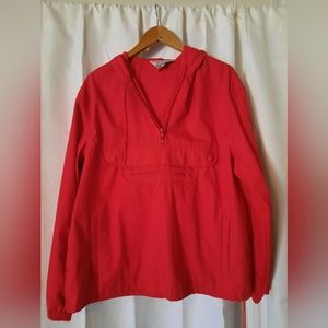 Men's Vintage Speedo Pullover Half Zip Polyester Hooded Jacket Large